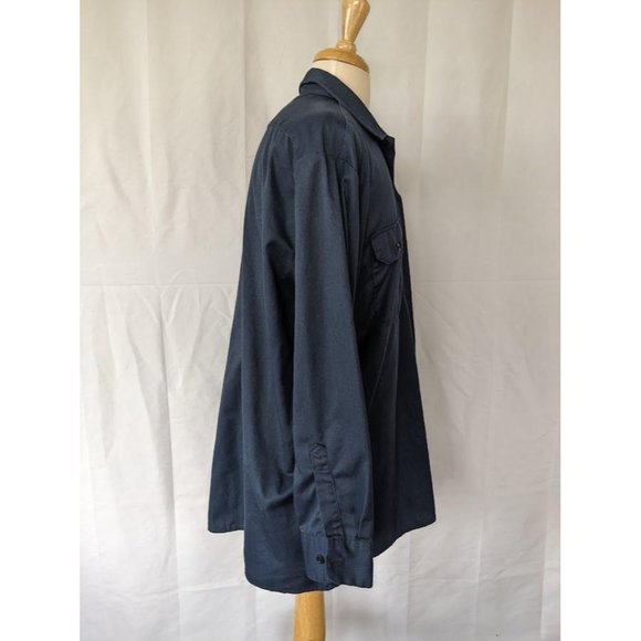Men's Dickies Long Sleeve Button Front Work Shirt Size XL Blue Pockets Machanic - Picture 5 of 6